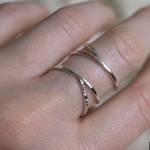 14K Gold Handcrafted Hammered Wrap Ring